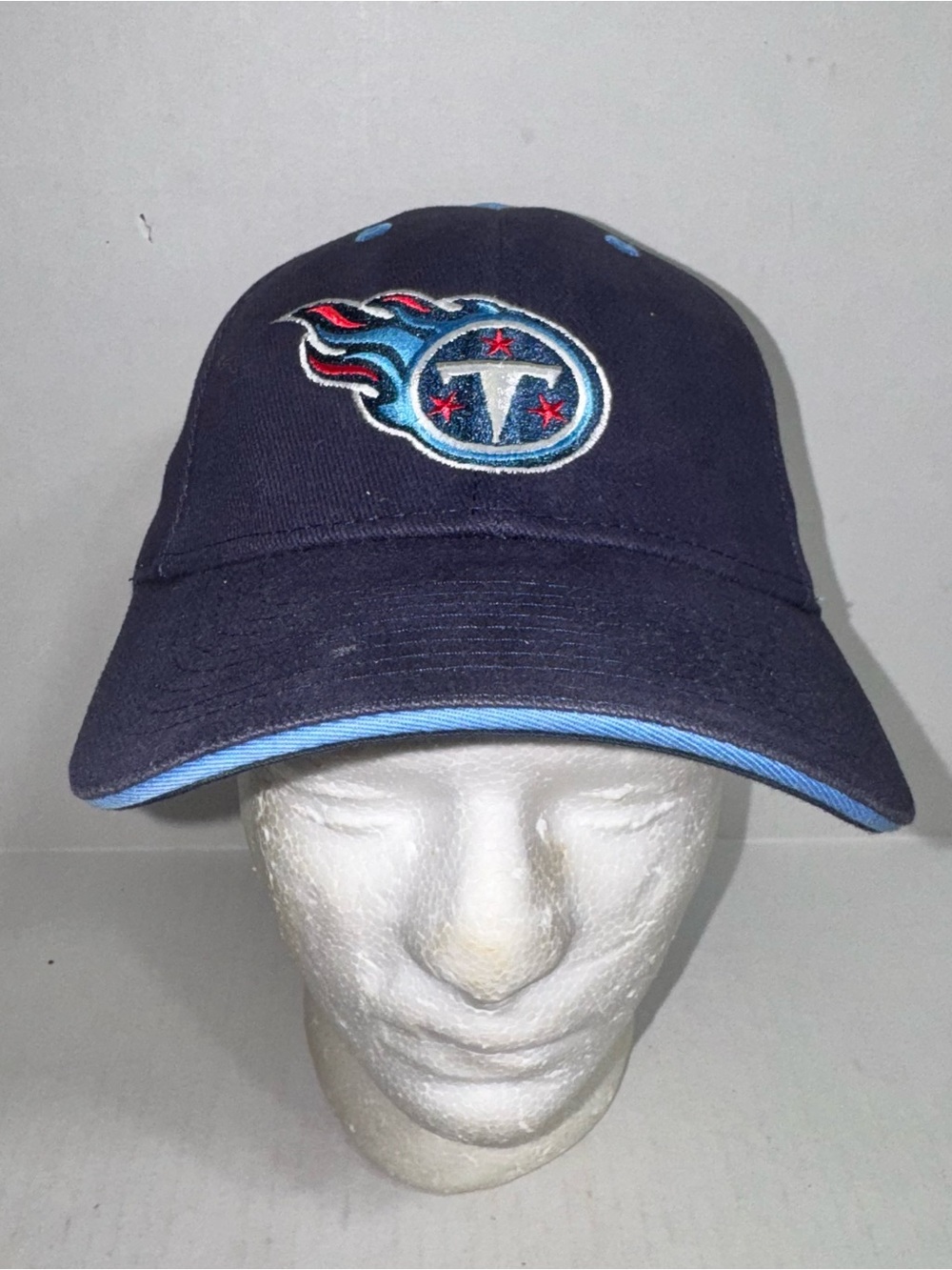 Tennessee Titans NFL Baseball Cap Hat Navy Blue Light Blue Trim NWOT Adjustable